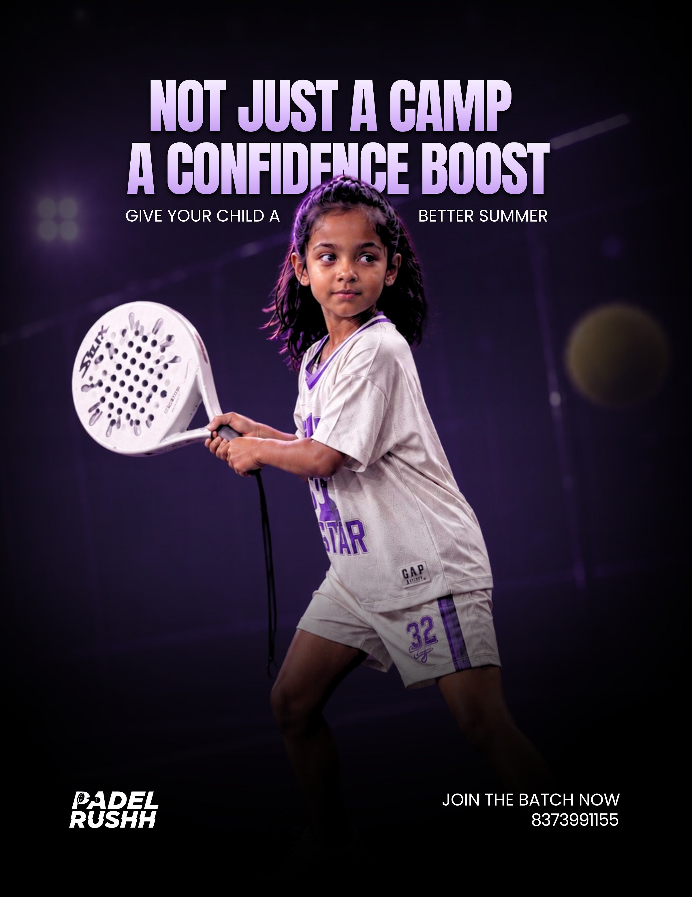 Young player at Padel Rushh kids classes